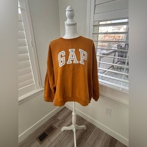 GAP Women's Bold Orange Crew Neck Sweater